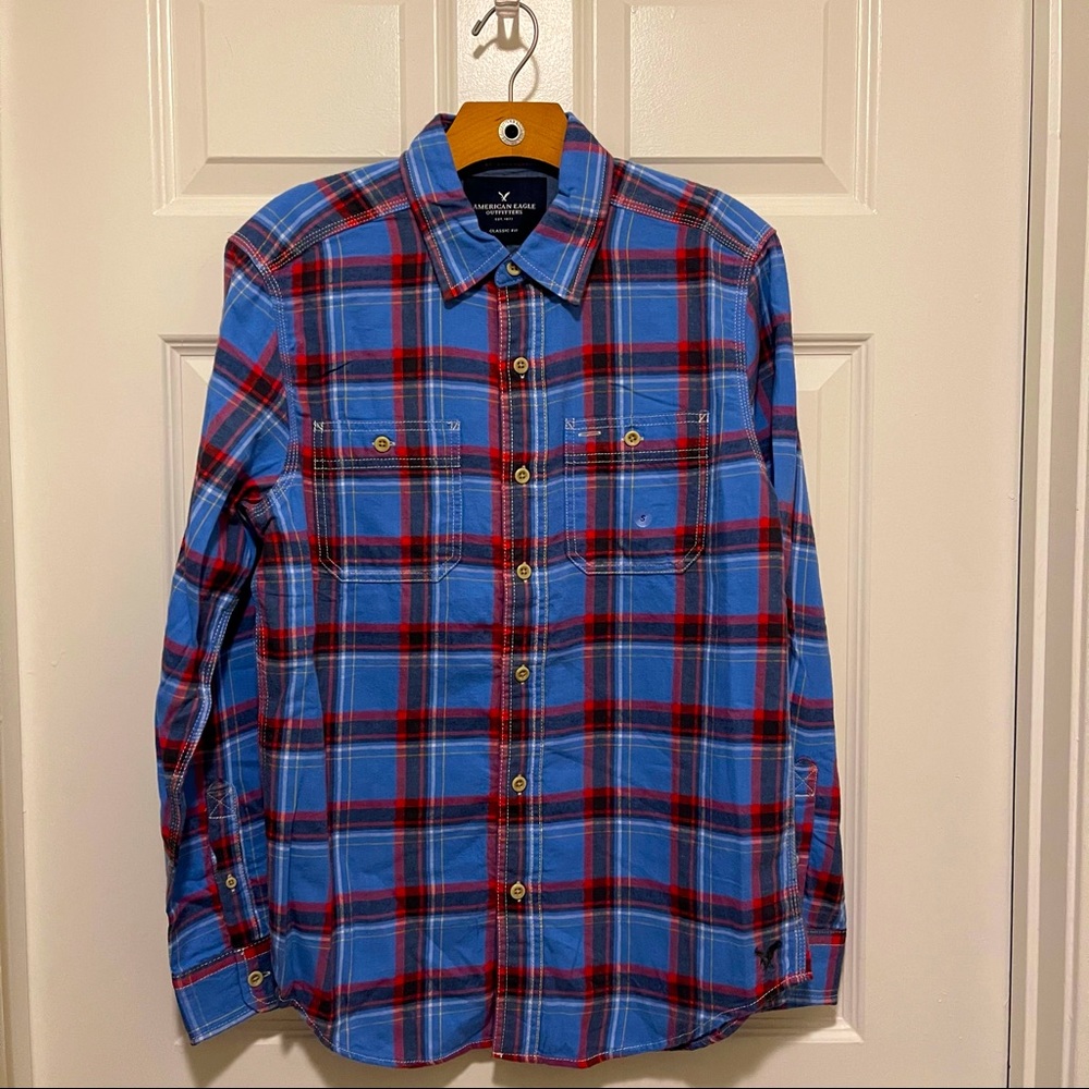Men’s American Eagle Classic Fit Plaid Shirt